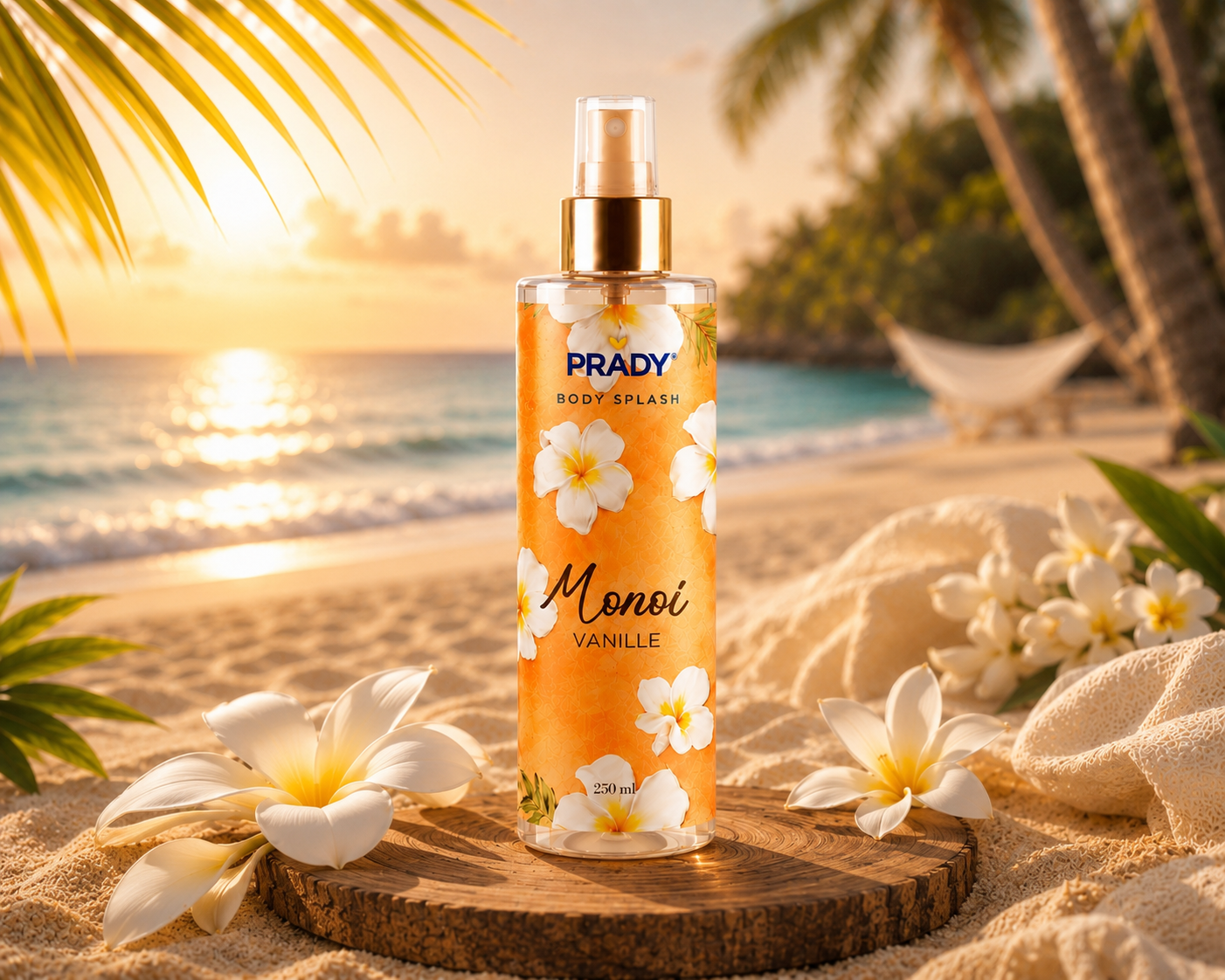 Brumes Corps & Cheveux Monoi Vanille 250ml - Prady