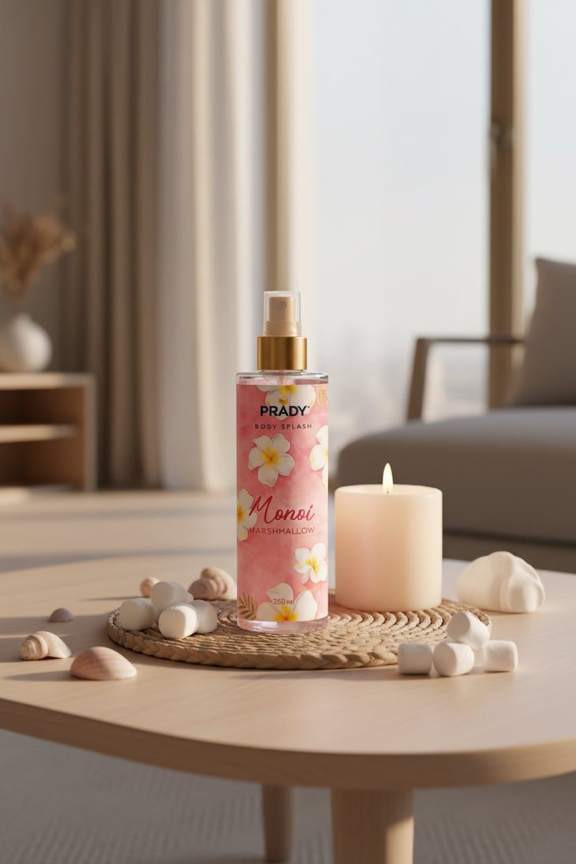 Brume Corps & Cheveux Monoï Marshmallow Prady – 250 ml